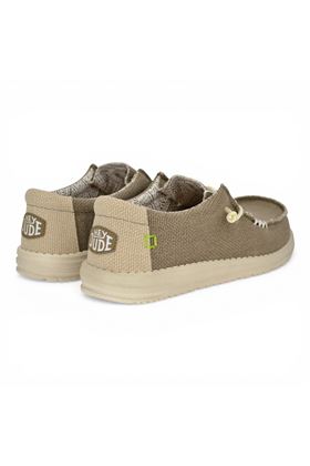 Sneaker uomo Hey Dude in tela colore torba. HEY DUDE | 40003-FOSSIL